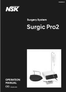 NSK Surgic Pro2 gebruiksaanwijzing