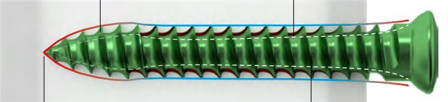 Conische-schroefas