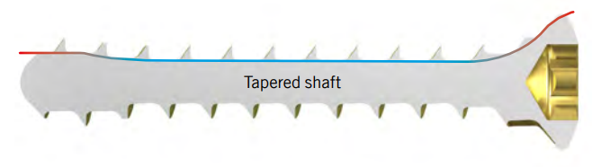 Tapered-screw-shaft